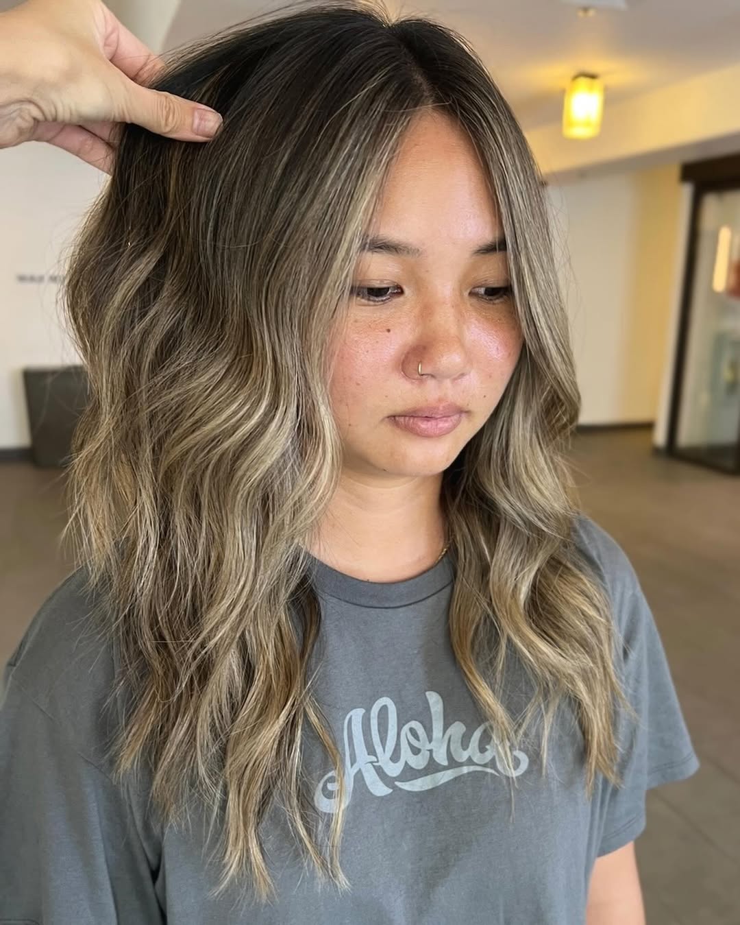 Blond cendré Balayage Highlights