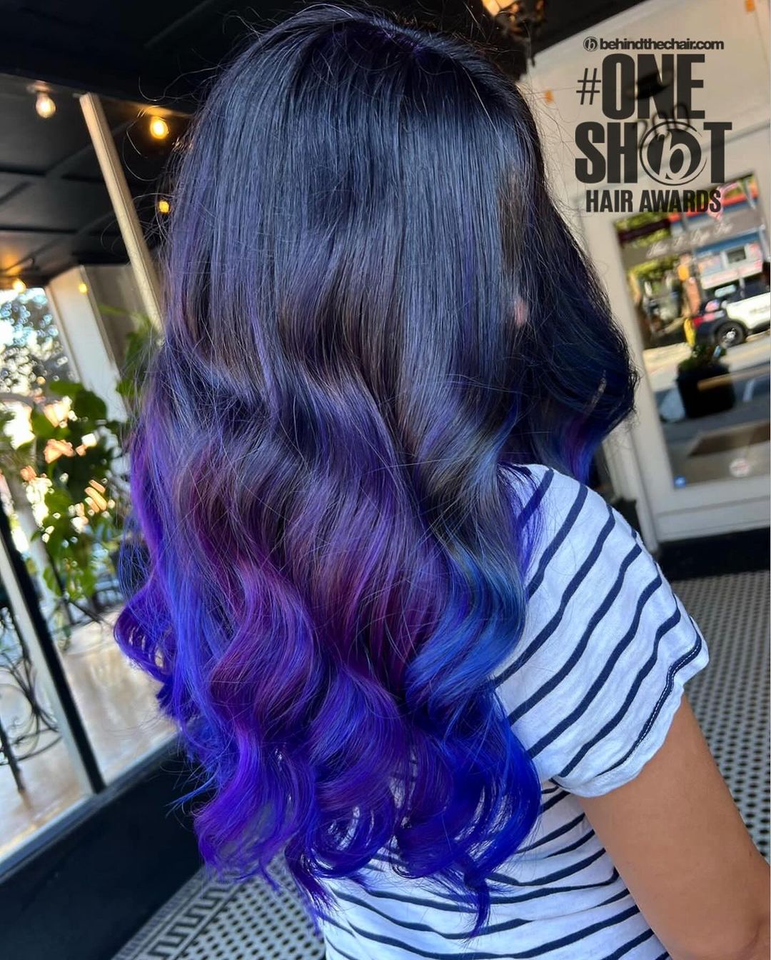 Blue And Purple Balayage