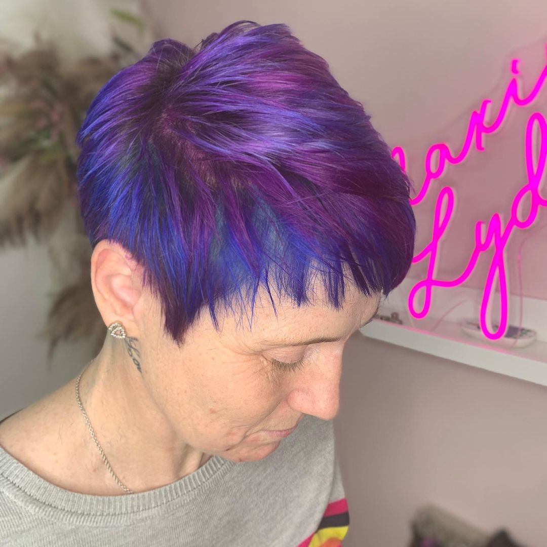 Blue And Purple Short Hair