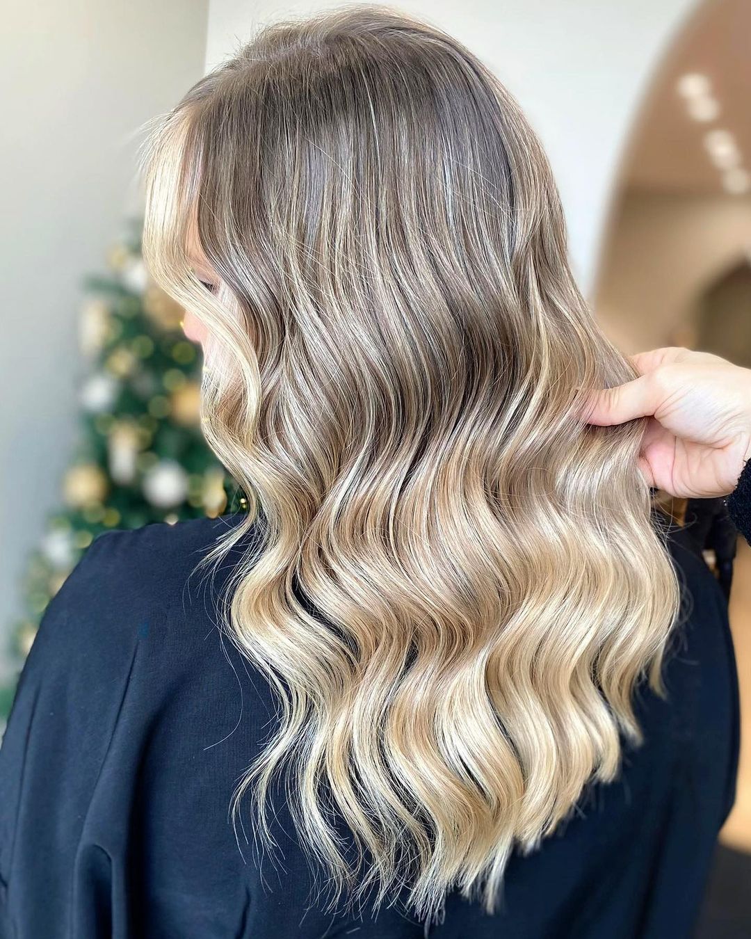 balayage blond champagne