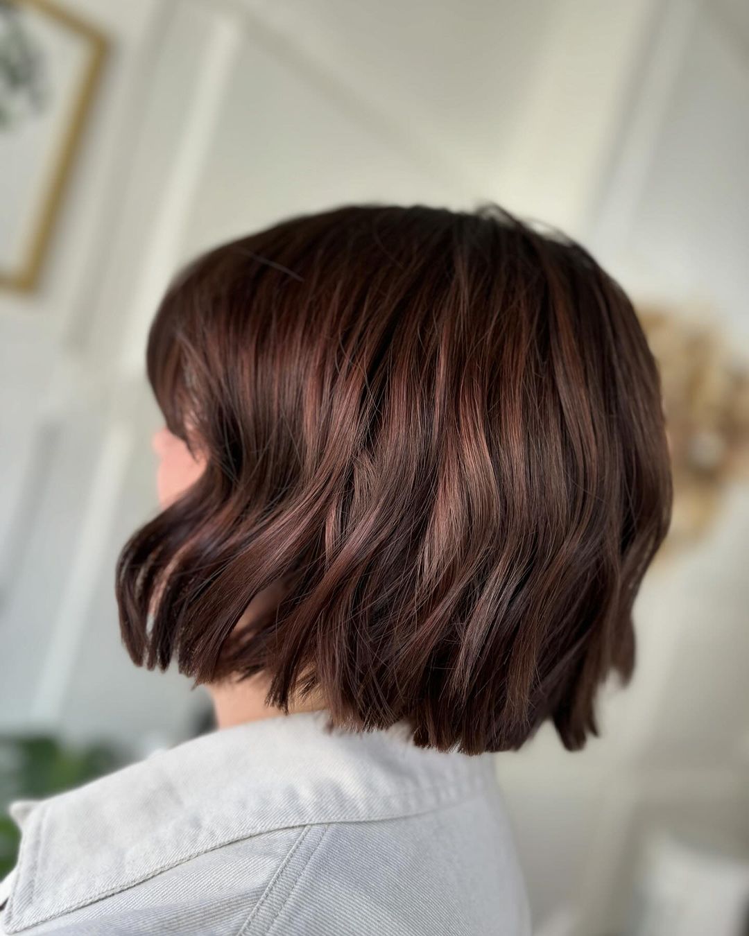 Chocolate Brown On Bob Haircut