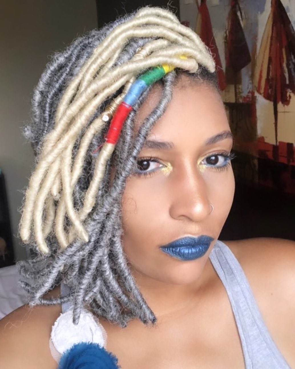 faux locs colorés