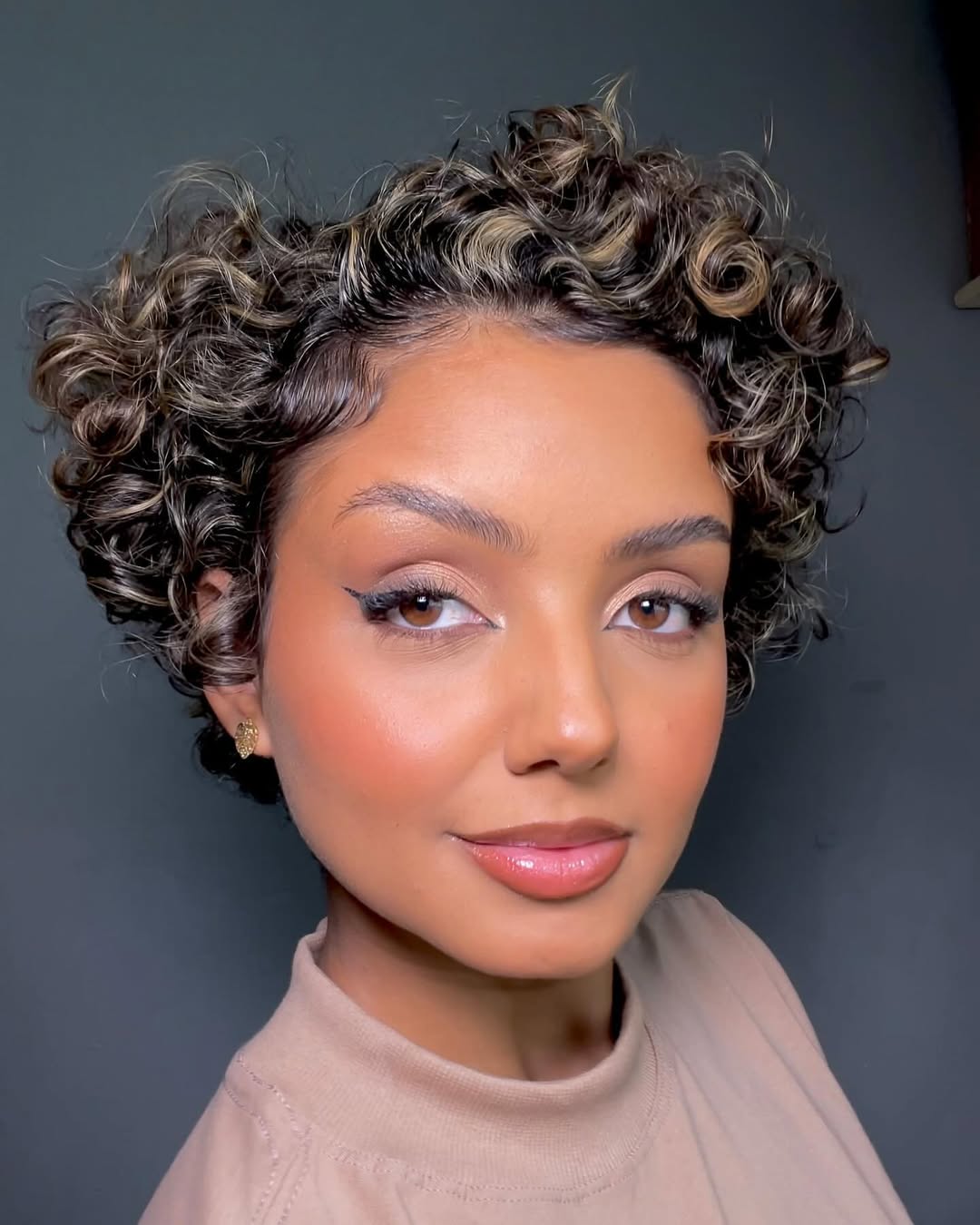 Curly Asymmetrical Pixie Bob