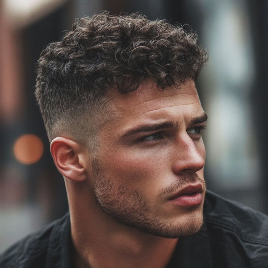 Curly Crew Cut
