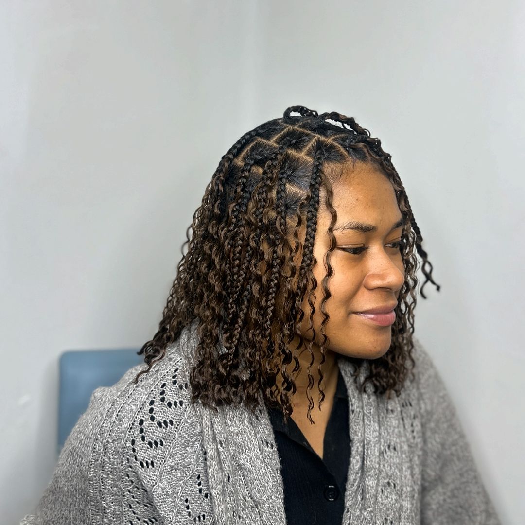 Dark Brown Goddess Braids 
