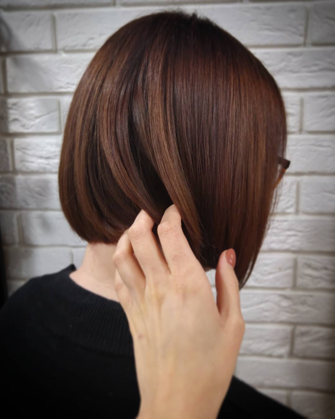 balayage castaño caoba oscuro