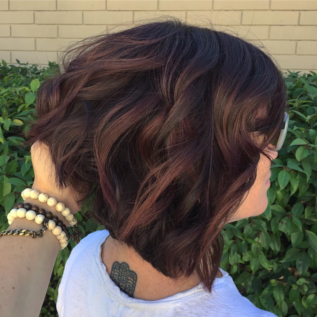 dimensional mahogany brown hair