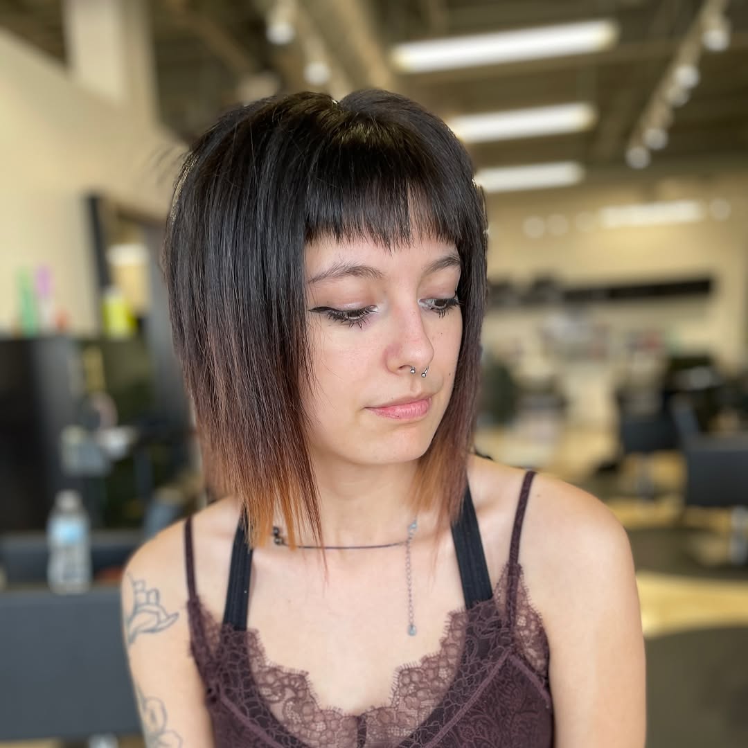 edgy textured bob