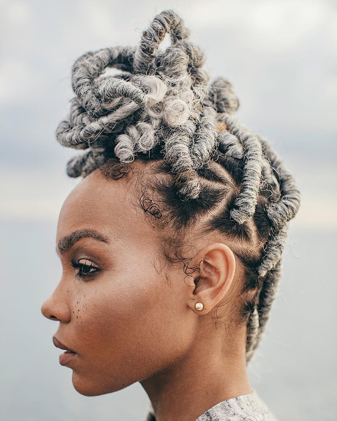 Faux Locs Vlechtjes Grijs Haar 