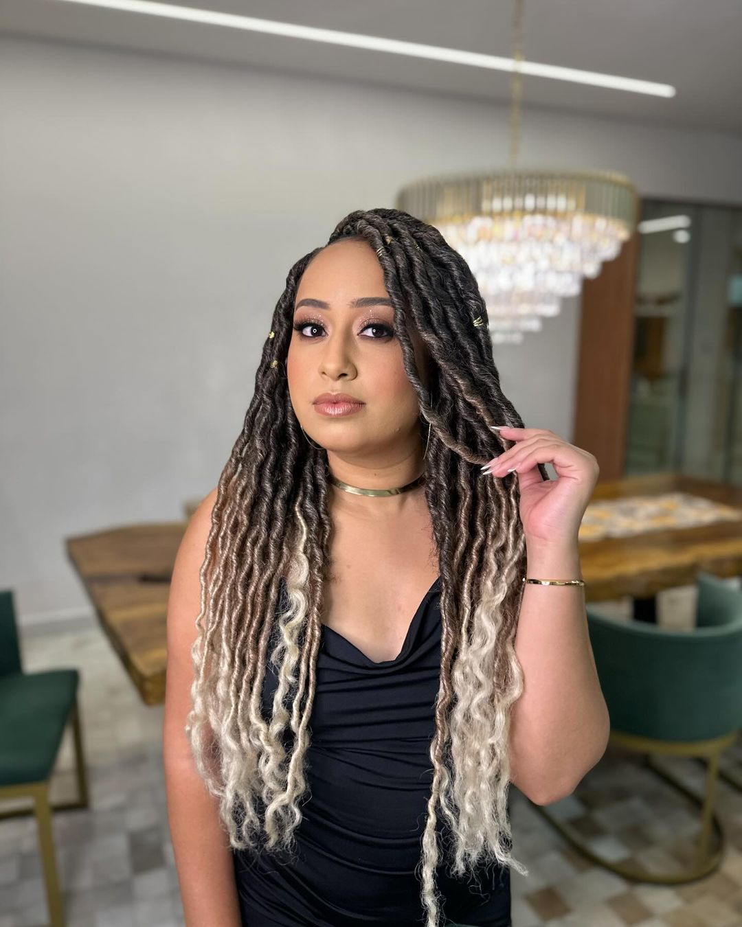 faux locs ombre