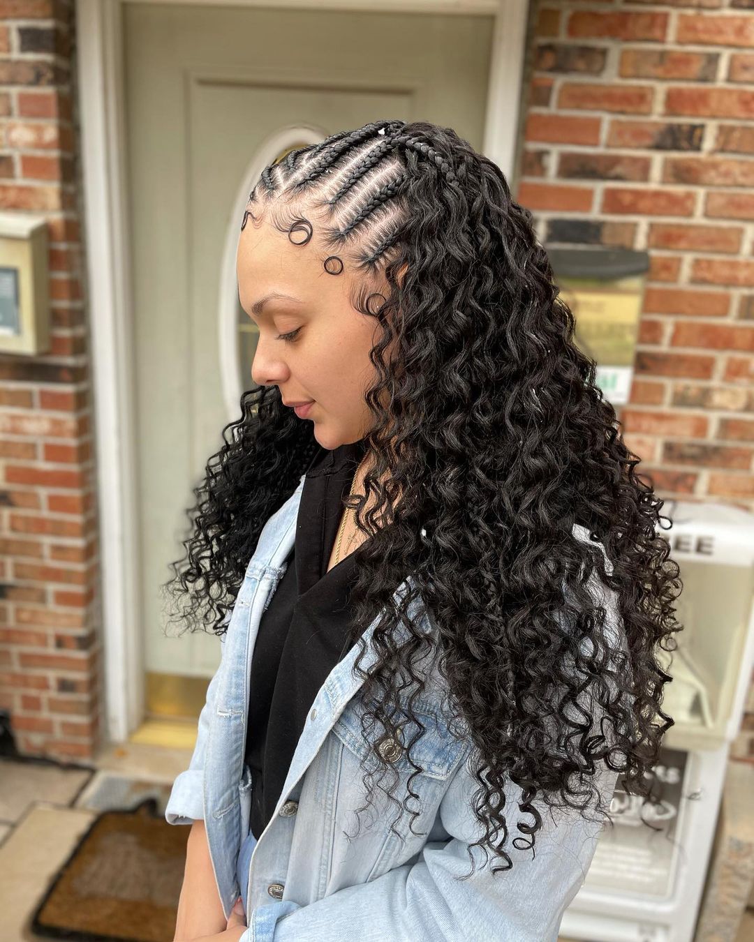 Heavenly Curly Black Goddess Braids 
