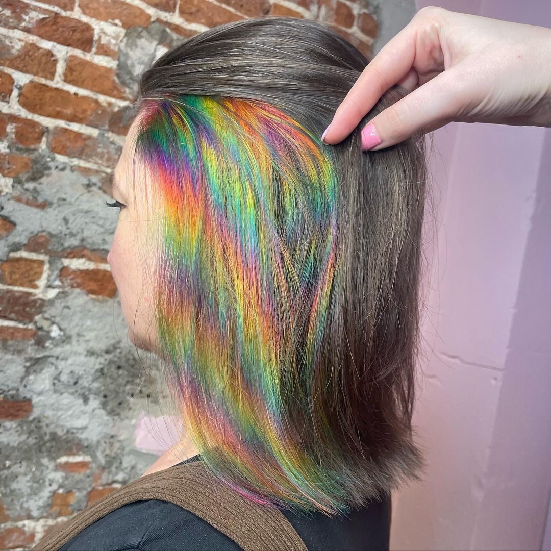 Cheveux holographiques Peekaboo