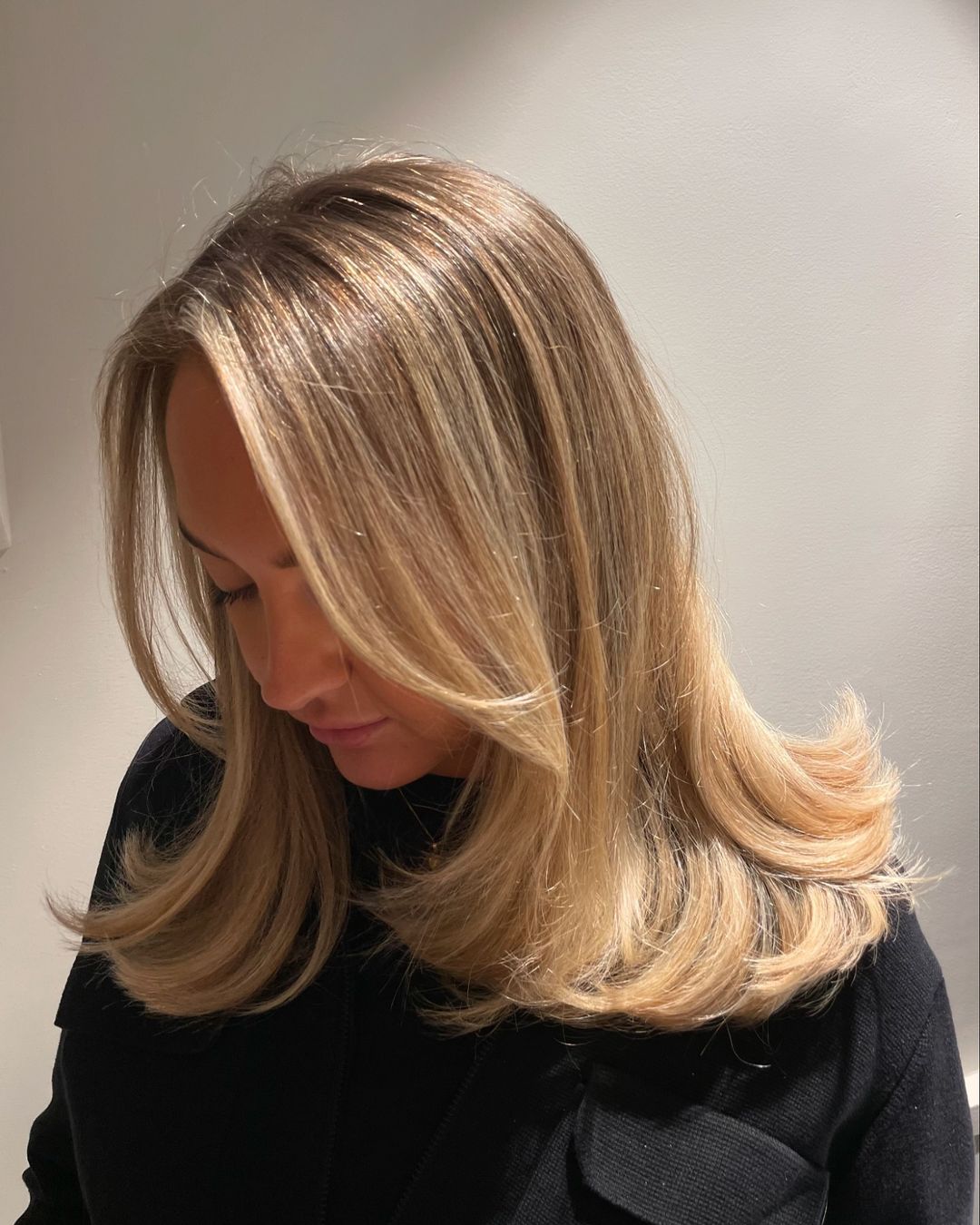 balayage blond miel