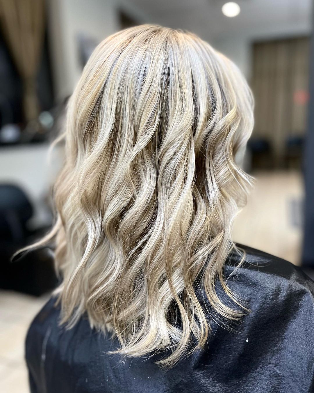 icy blonde highlights