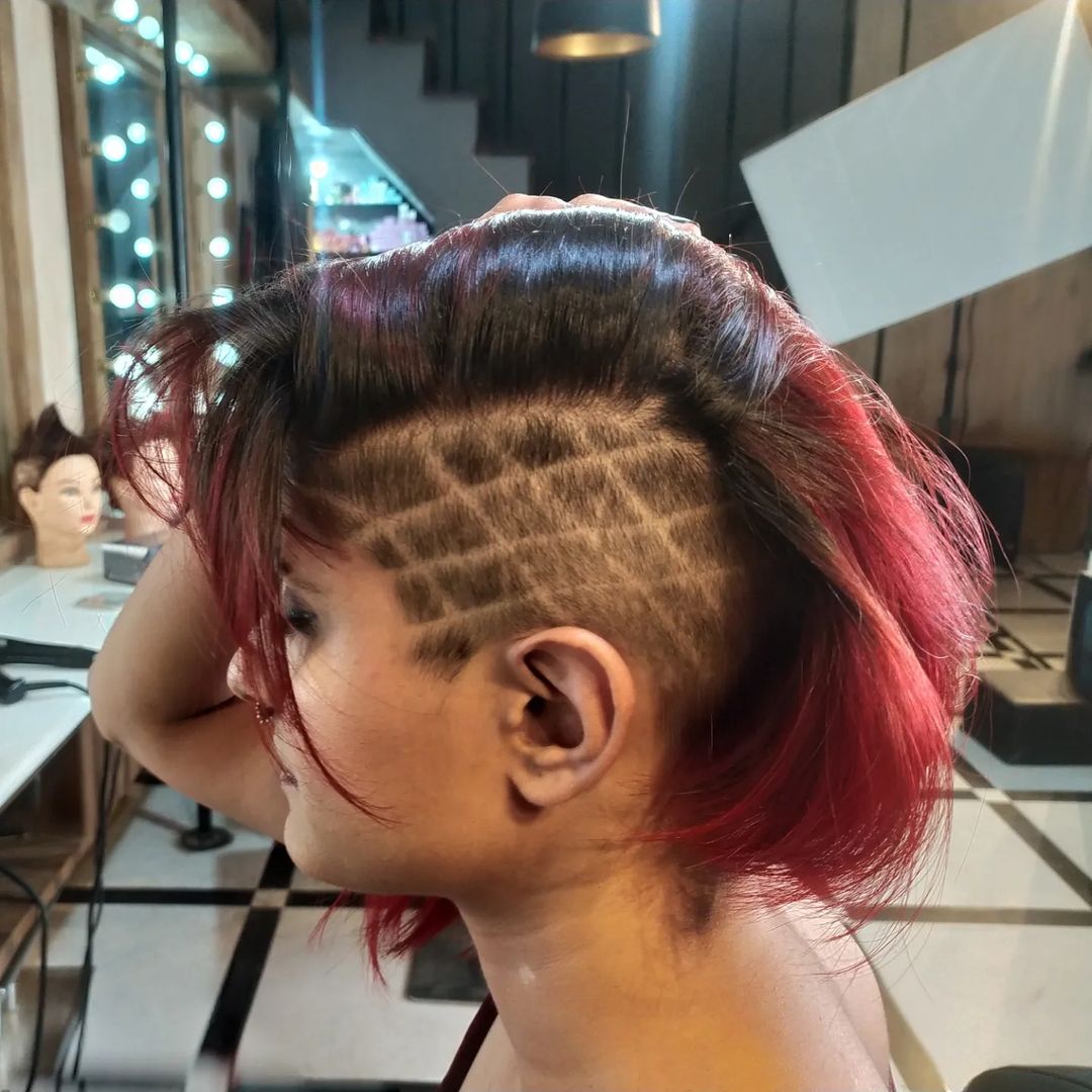 Inverted Bob With Cool Undercut Design