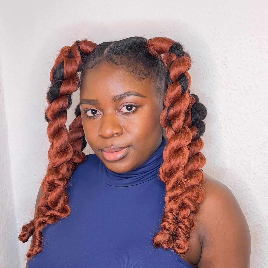 Estilo de penteado com tranças Jumbo Box Braids