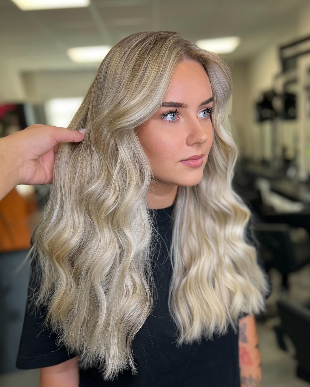 light ash blonde highlights