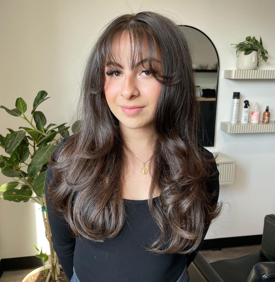 Long Hair With Wispy Bangs