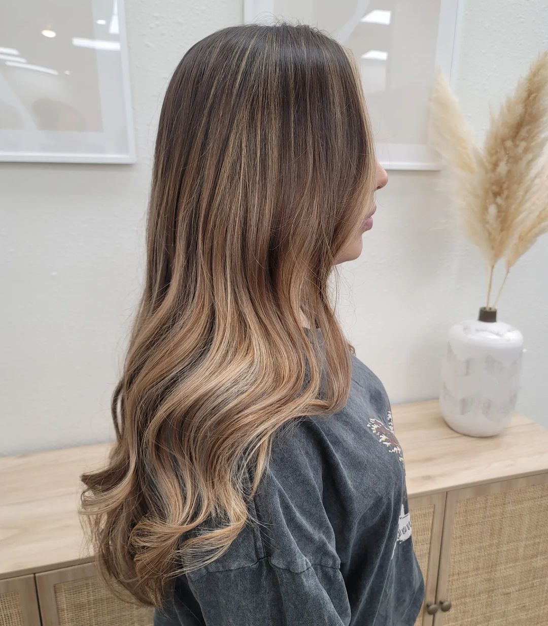 onderste helft gedeeltelijke balayage