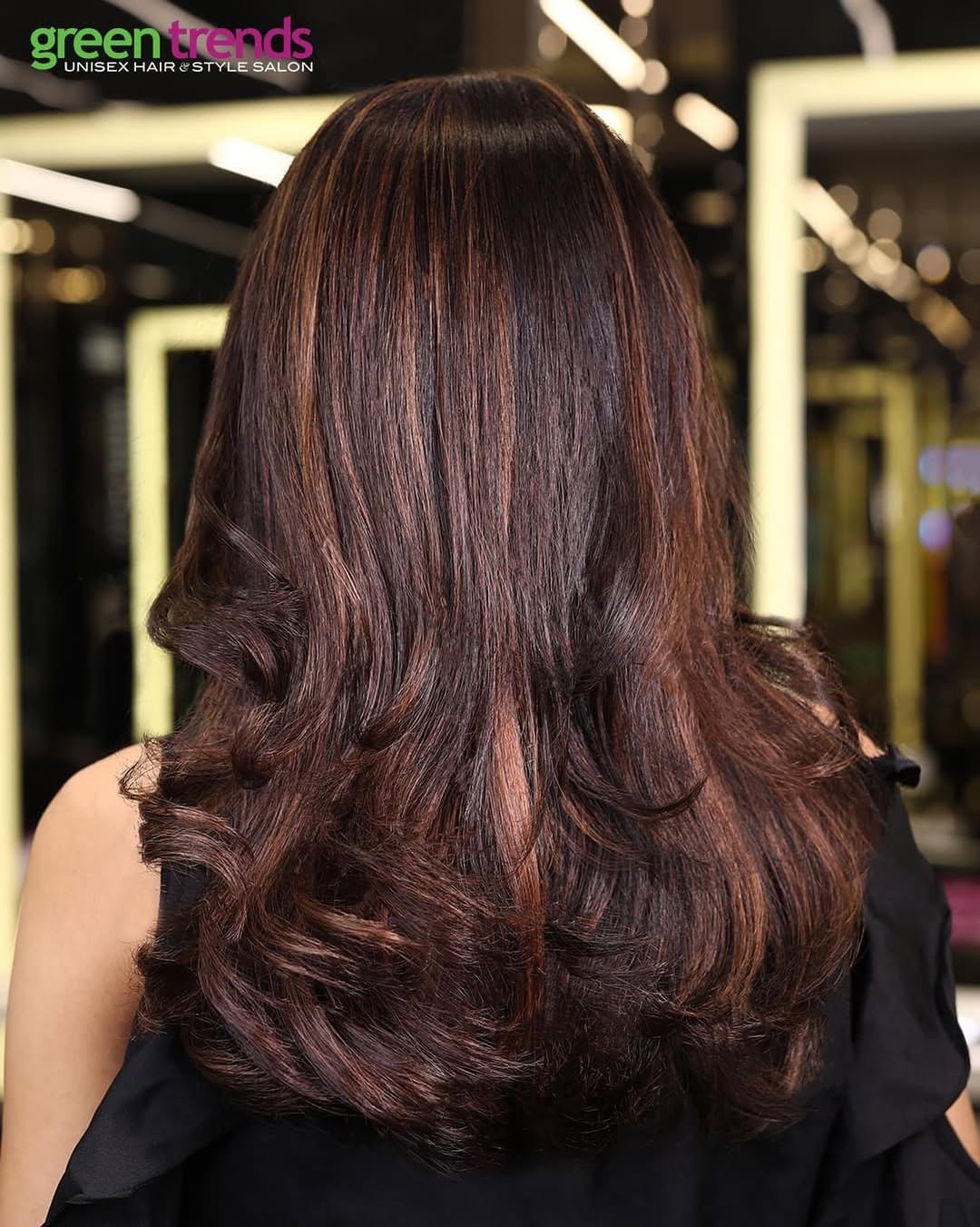 mahogany brown with highlights