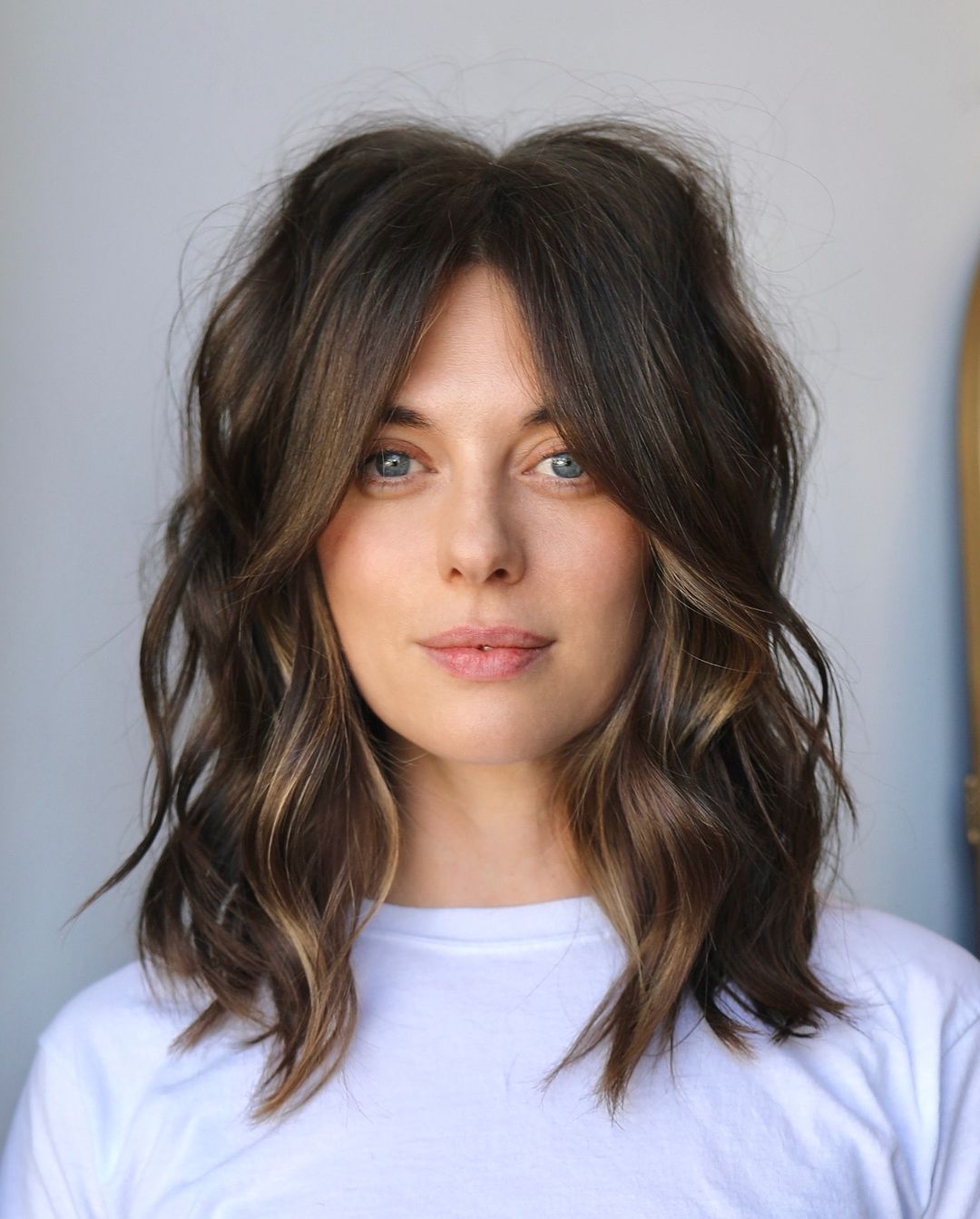 medium-length cut for wavy hair