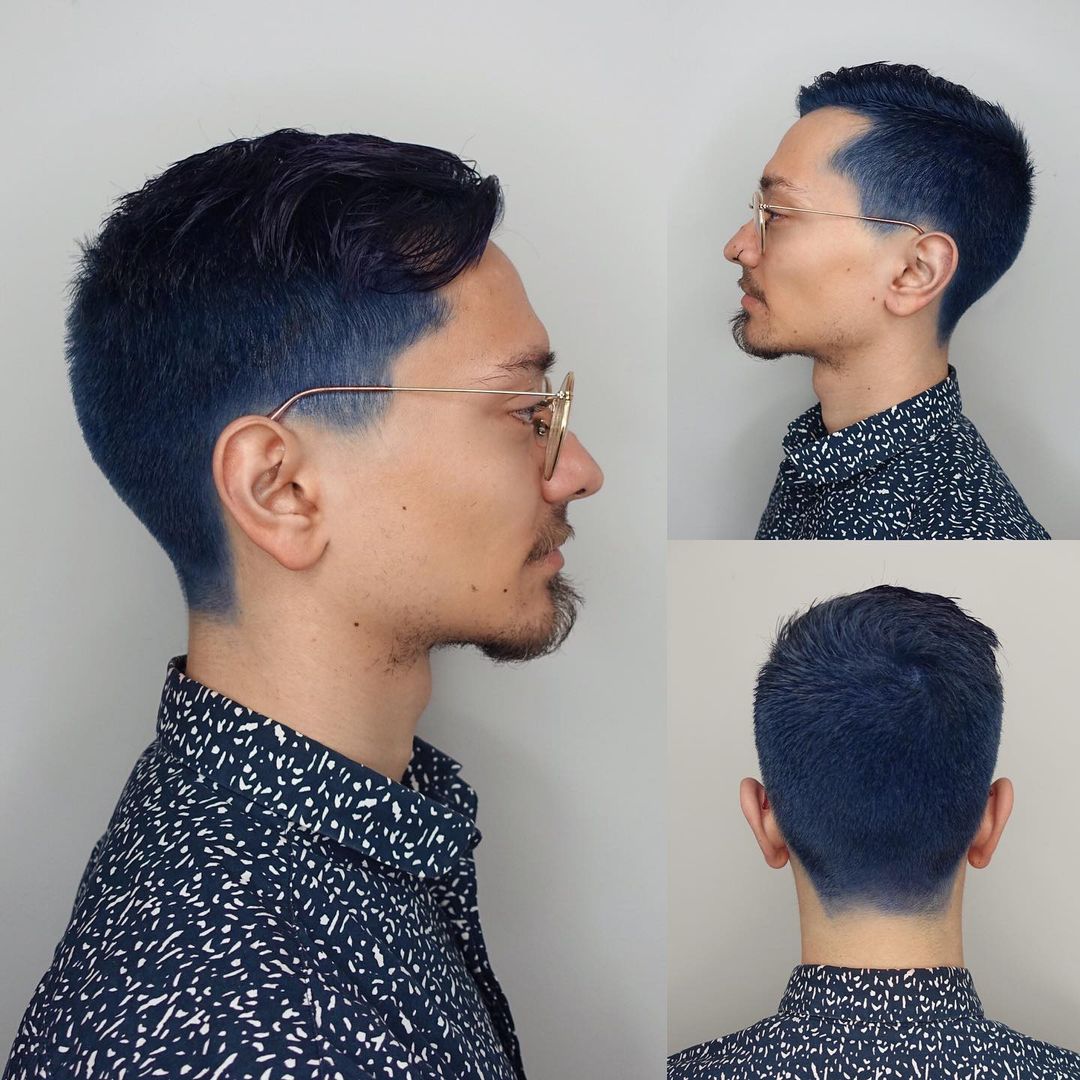 Midnight Blue Fade Para Um Homem