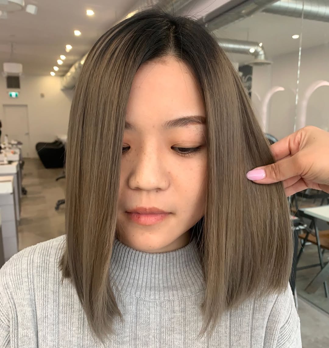 Mushroom Brown Sleek Long Bob