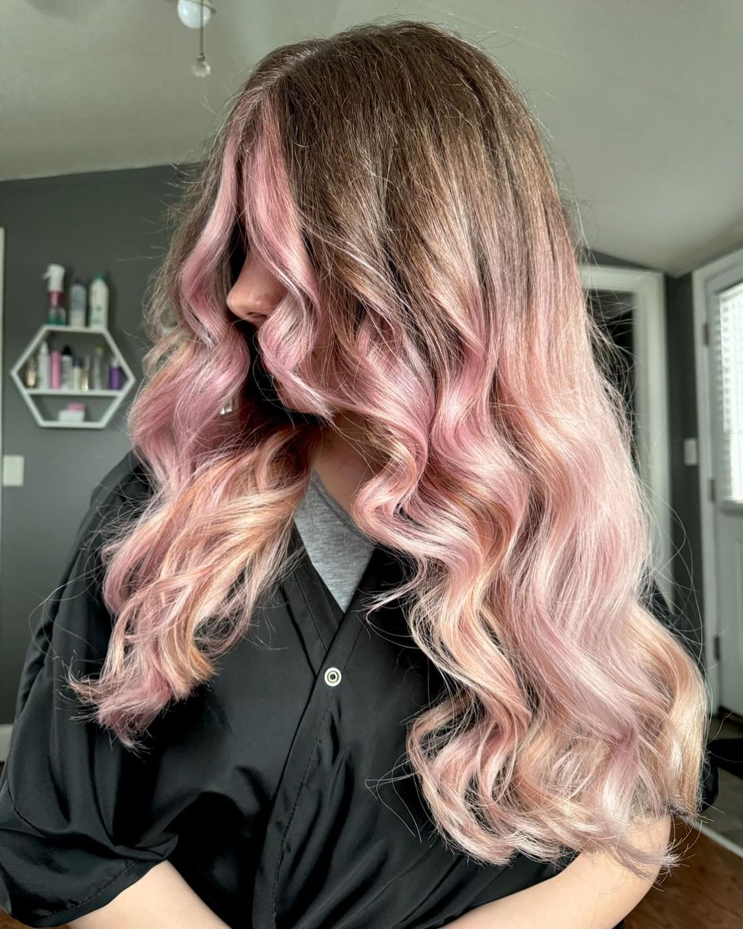 pink mauve ombre