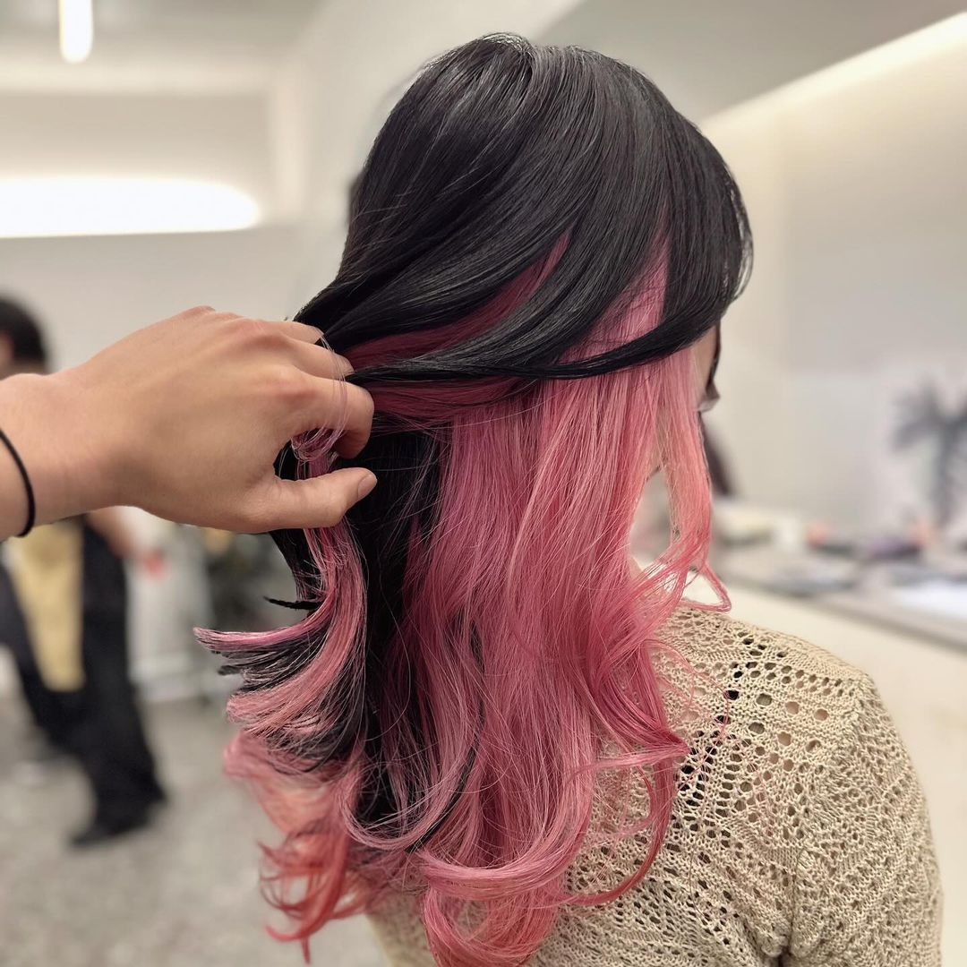 pink peekaboo ombre