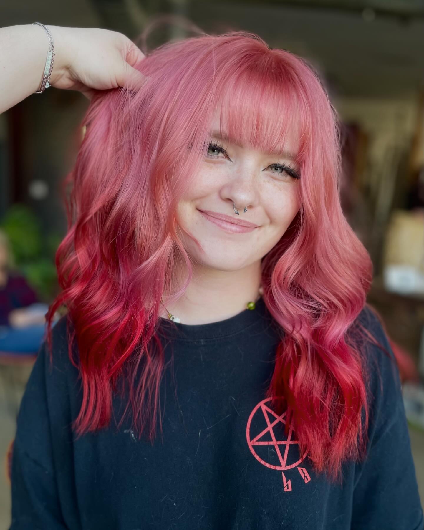 pink reverse ombre