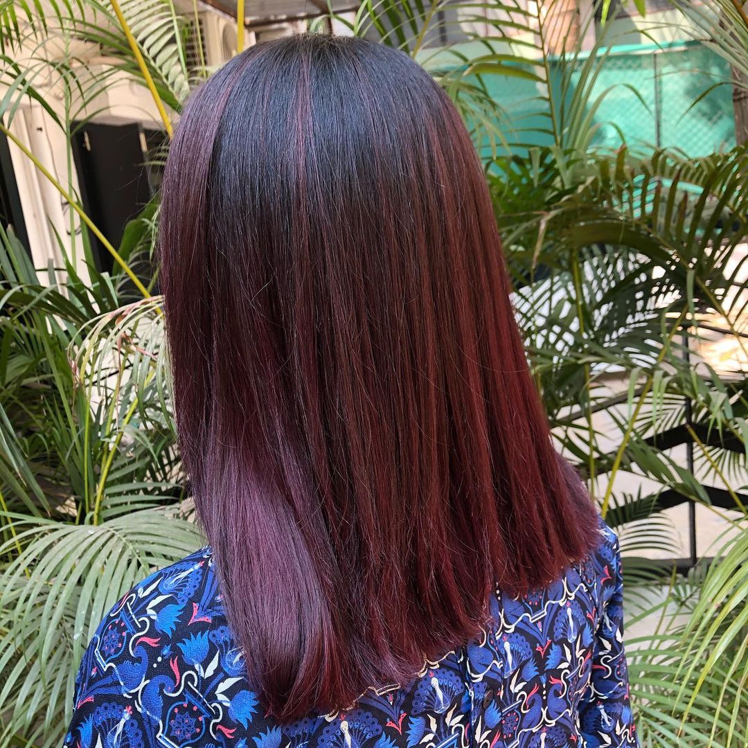 Balayage com vinho tinto