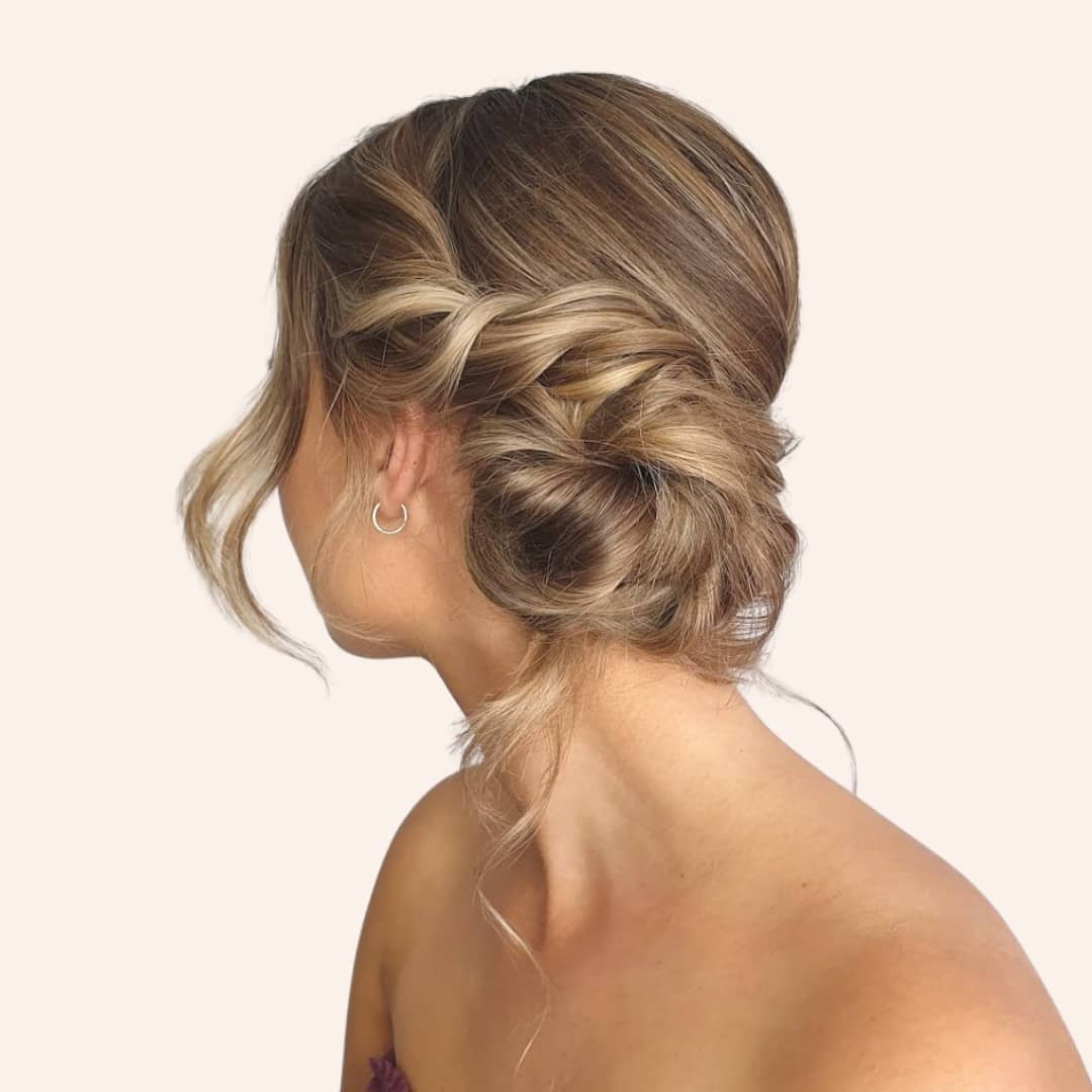 side braid updo