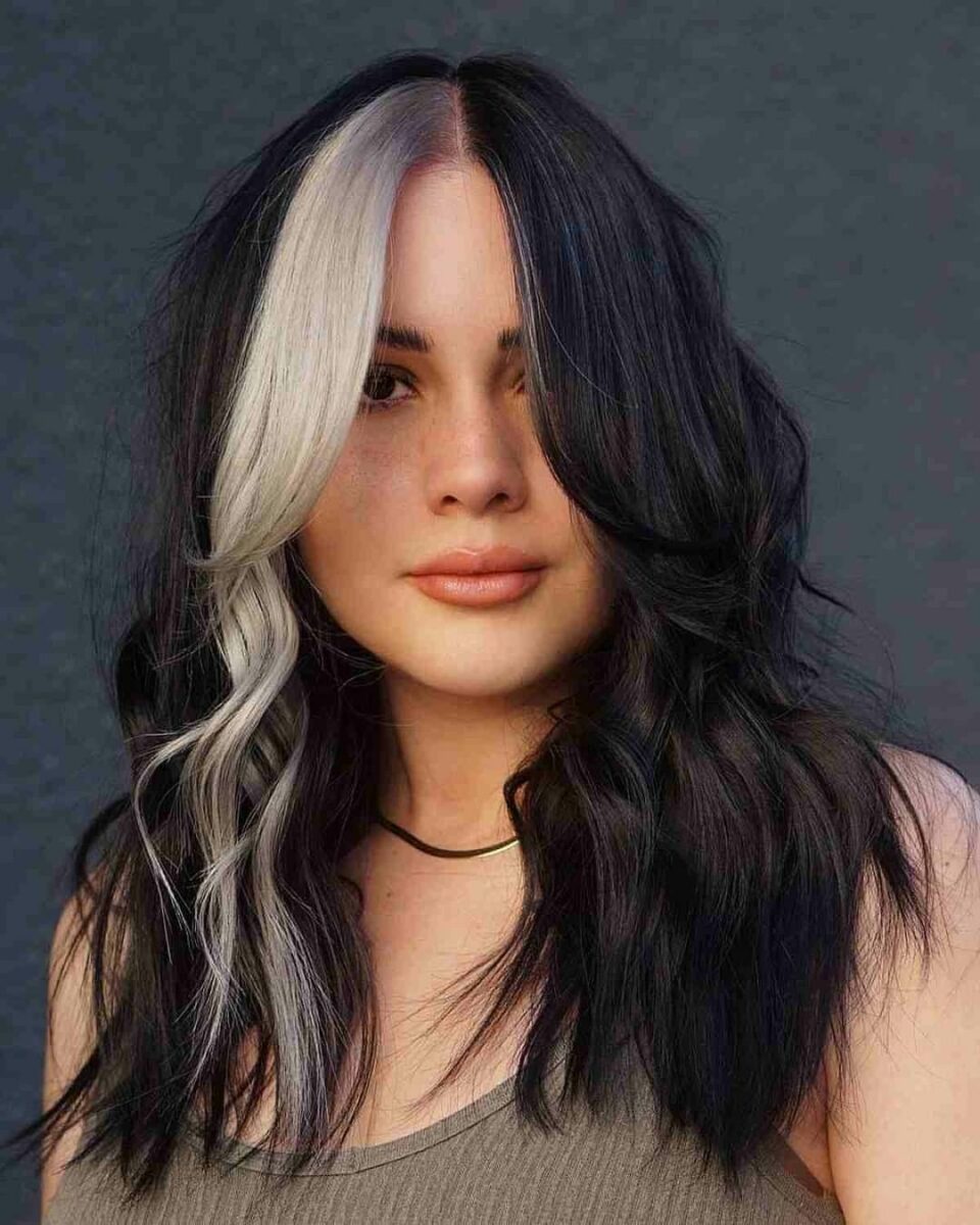 Blonde Streaks & Black Hair 14 Ways To Nail The Trend Without Brassiness