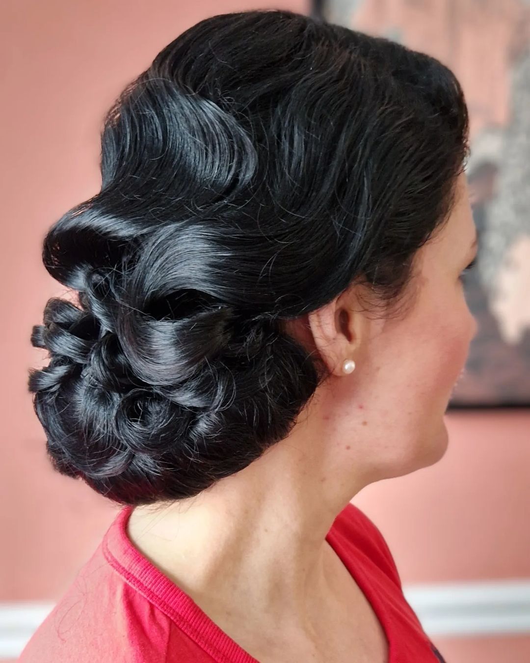 Penteado baixo vintage