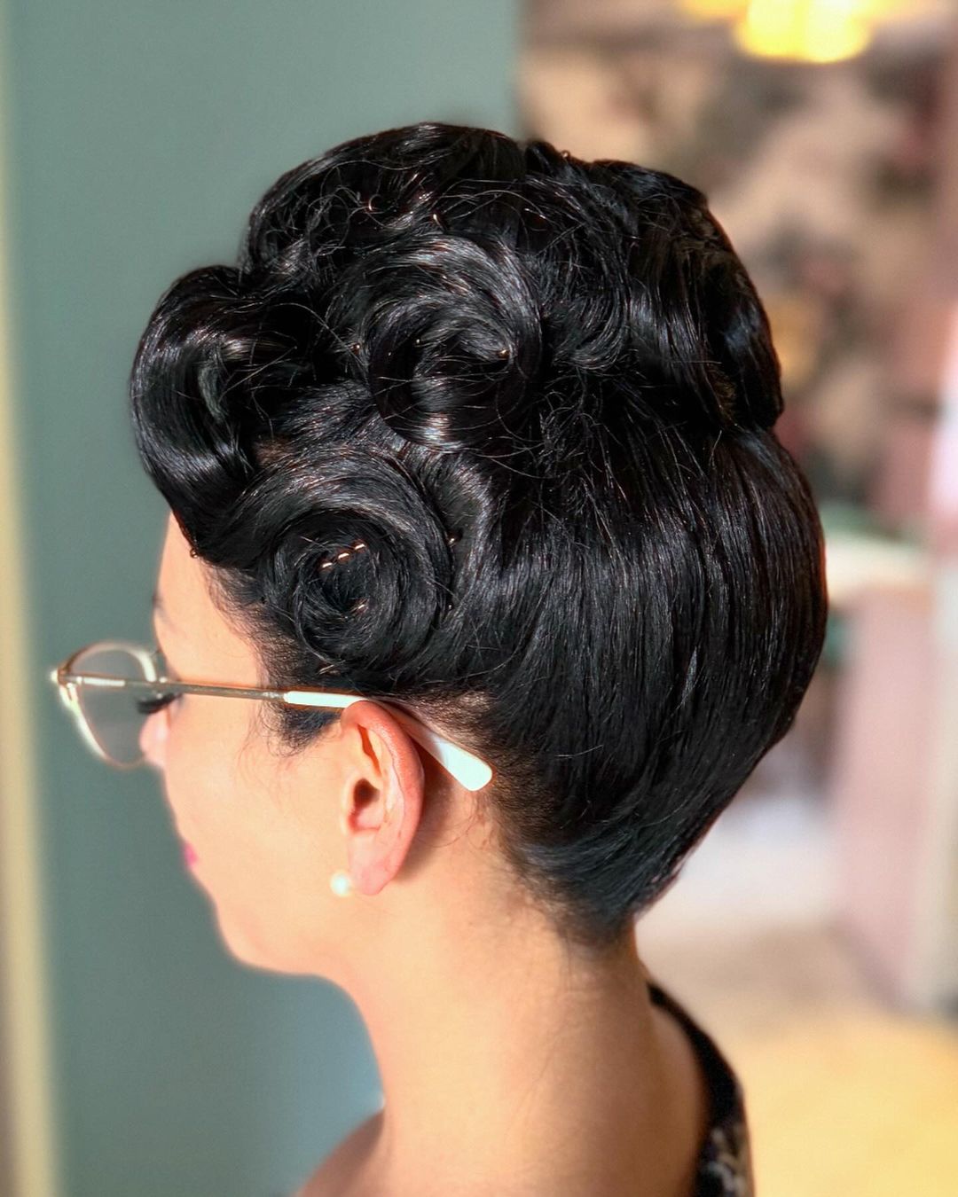 vintage sculpted updo