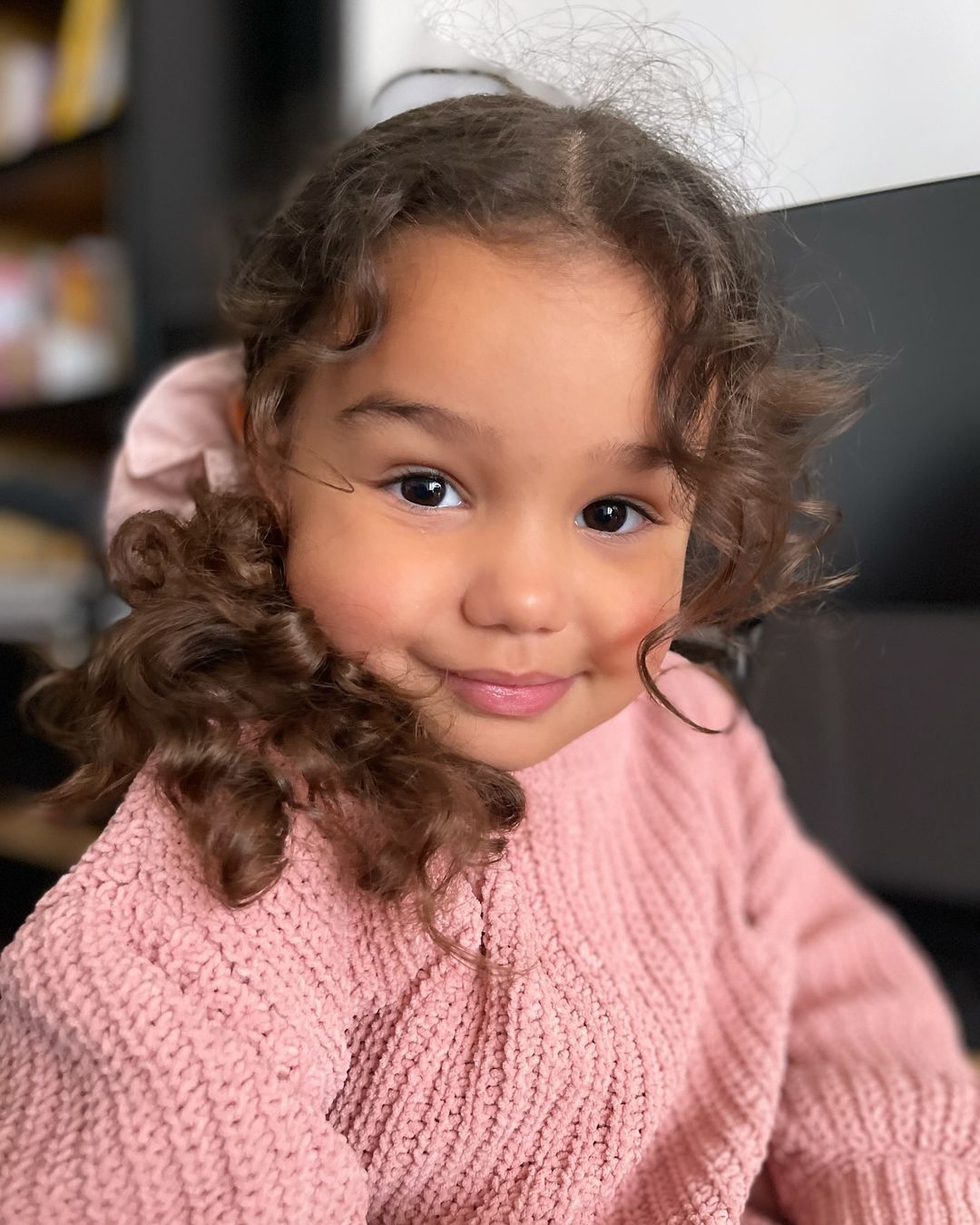 Wavy Mixed Baby Hairstyle
