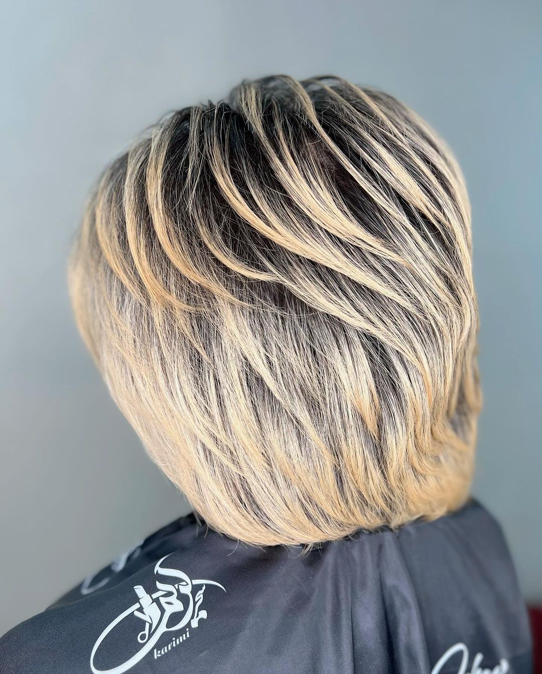 balayage bob for women over 60