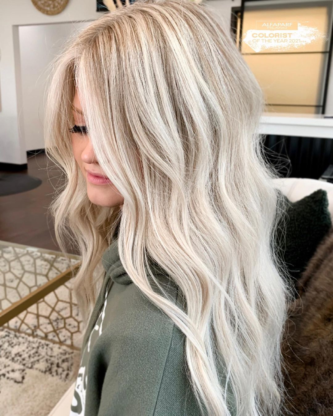 blending white blonde hair