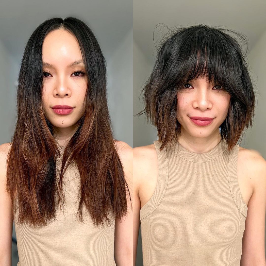 bob haircut transformation