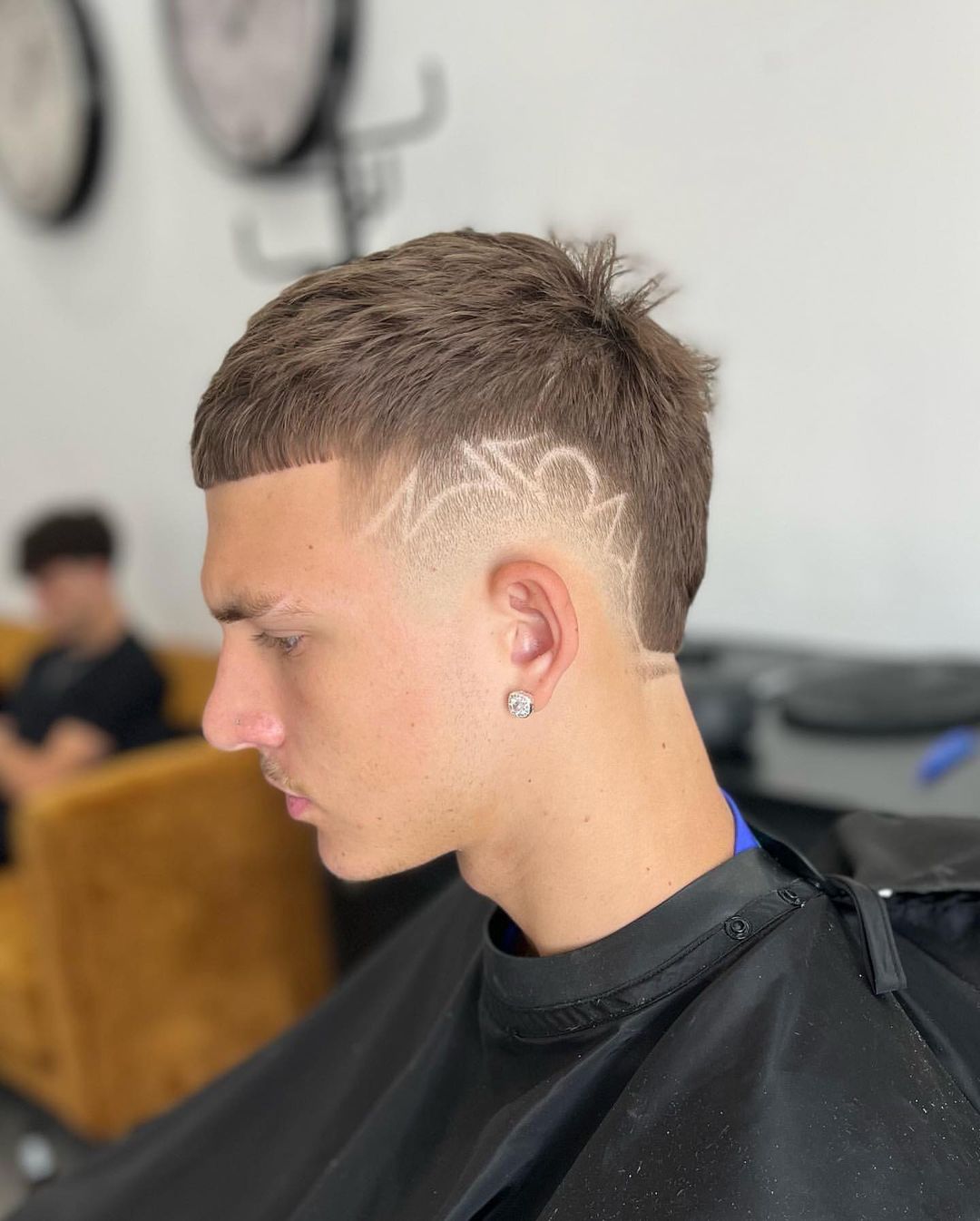 burst fade with a freestyle design