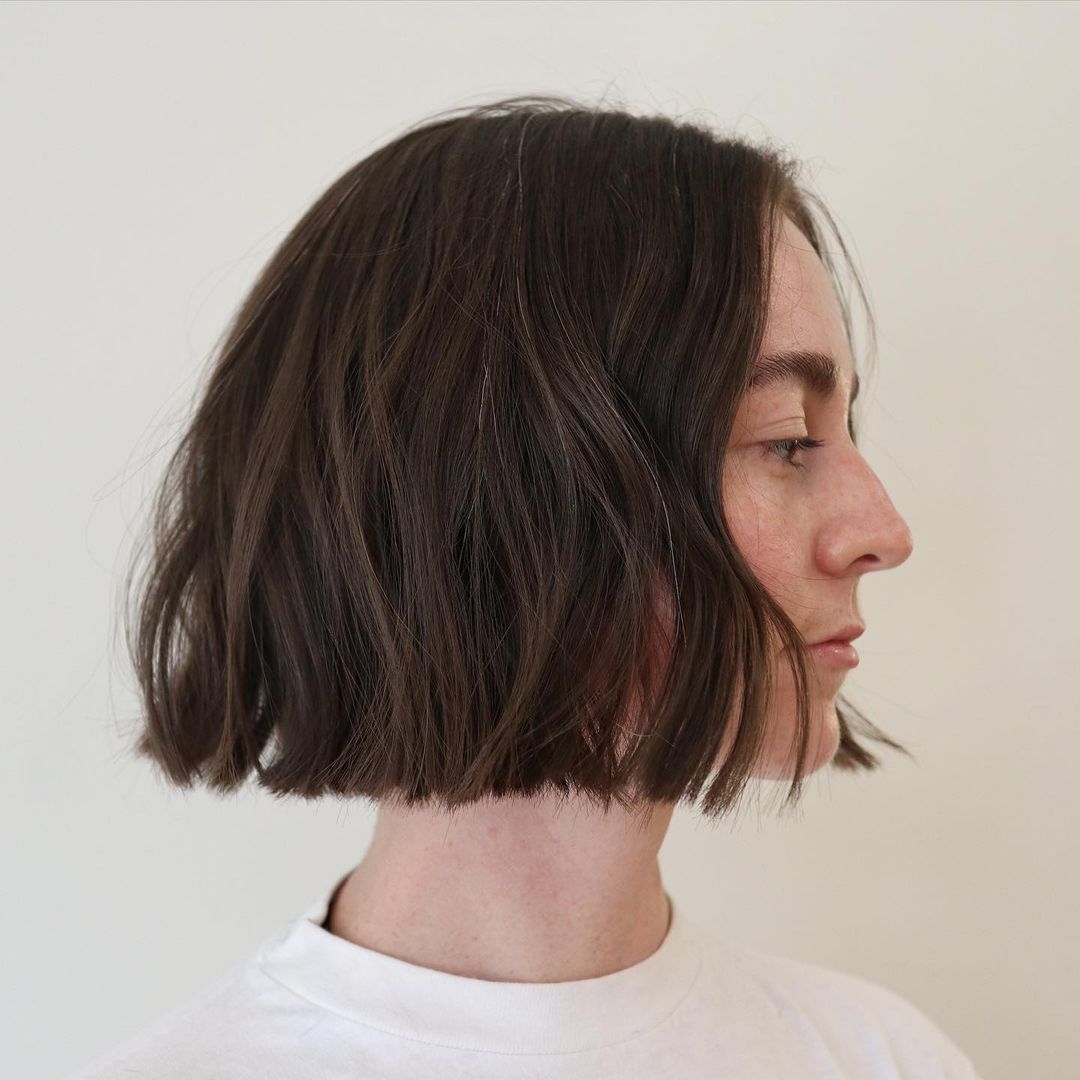 chin-length blunt bob