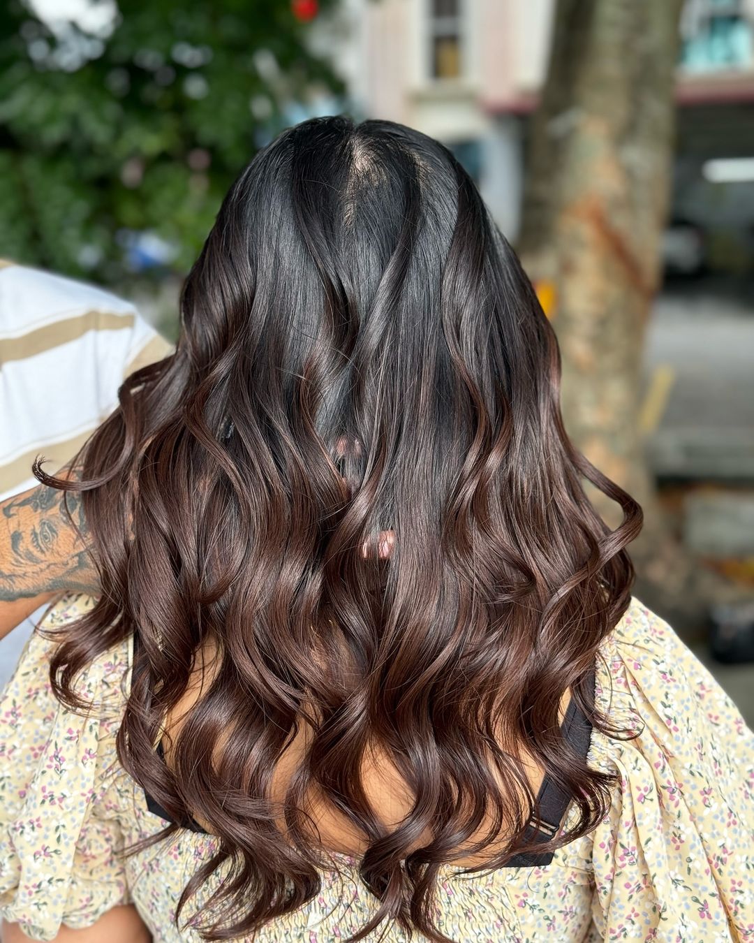 cheveux ombrés brun chocolat