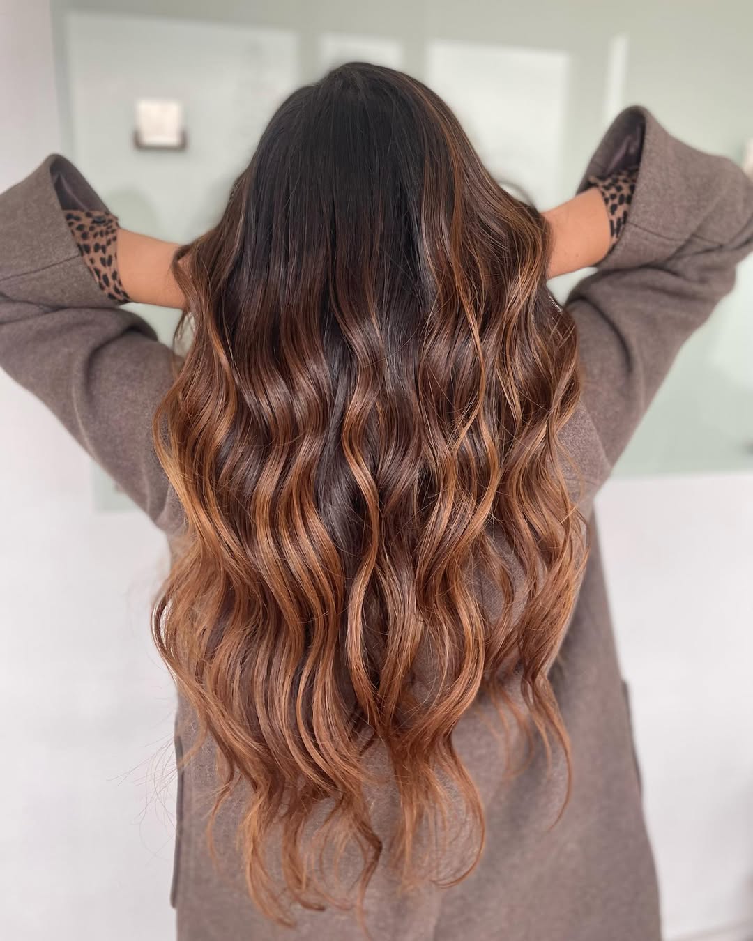 koper honing karamel balayage