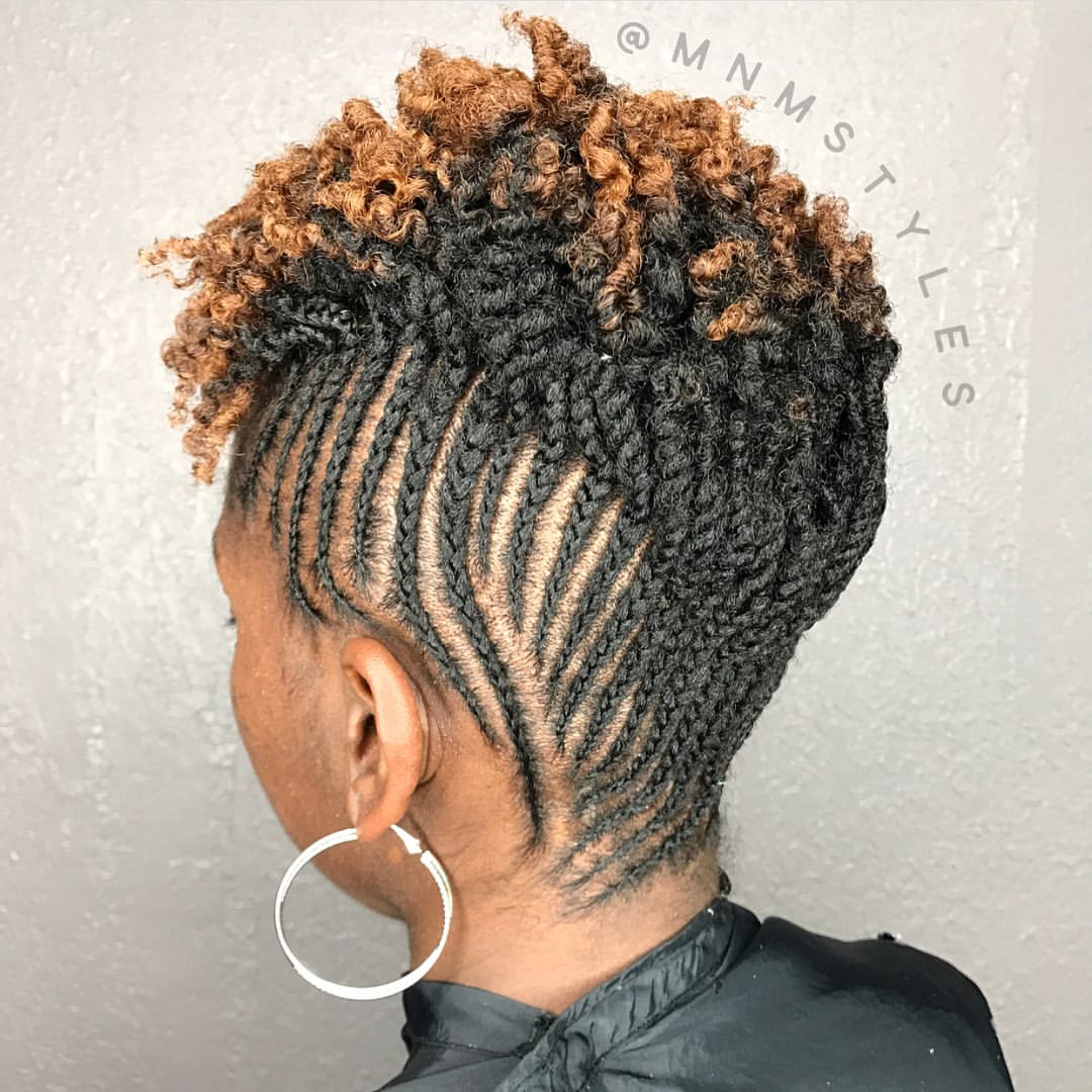 crochet braided pixie cut