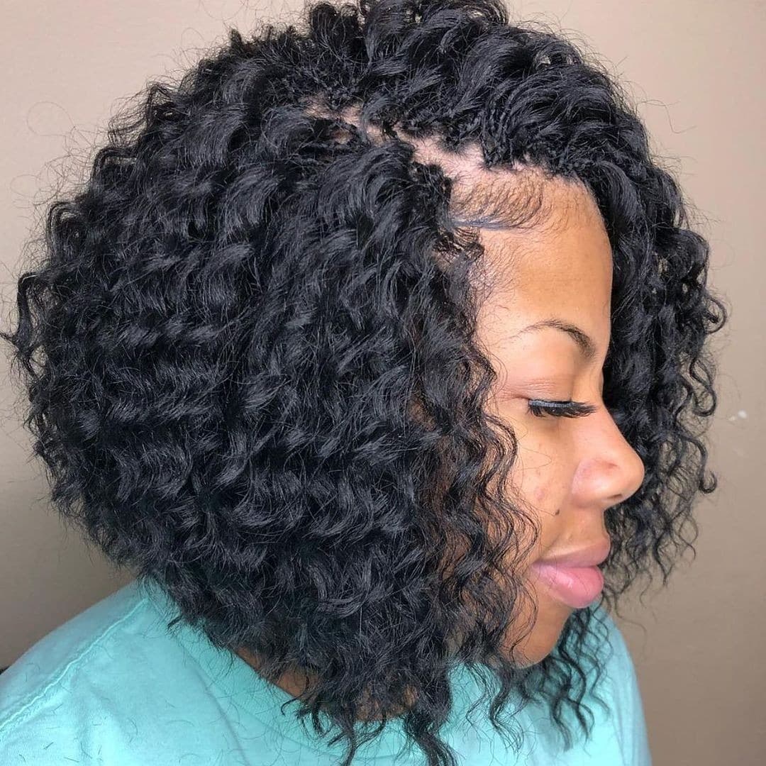 crochet curly bob cut