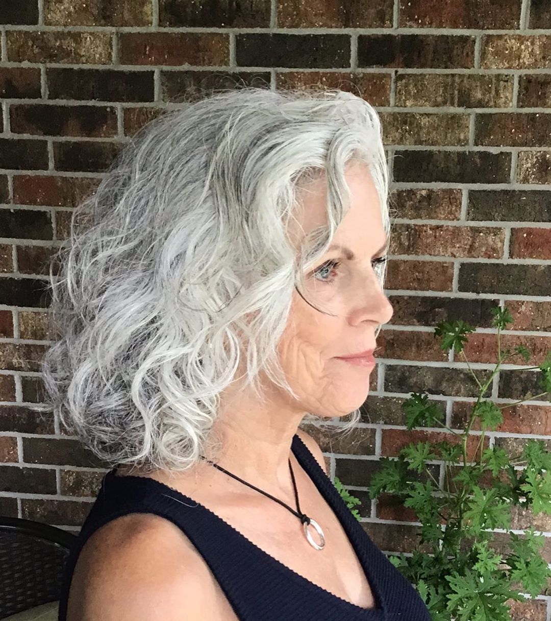 curly long bob for women over 60