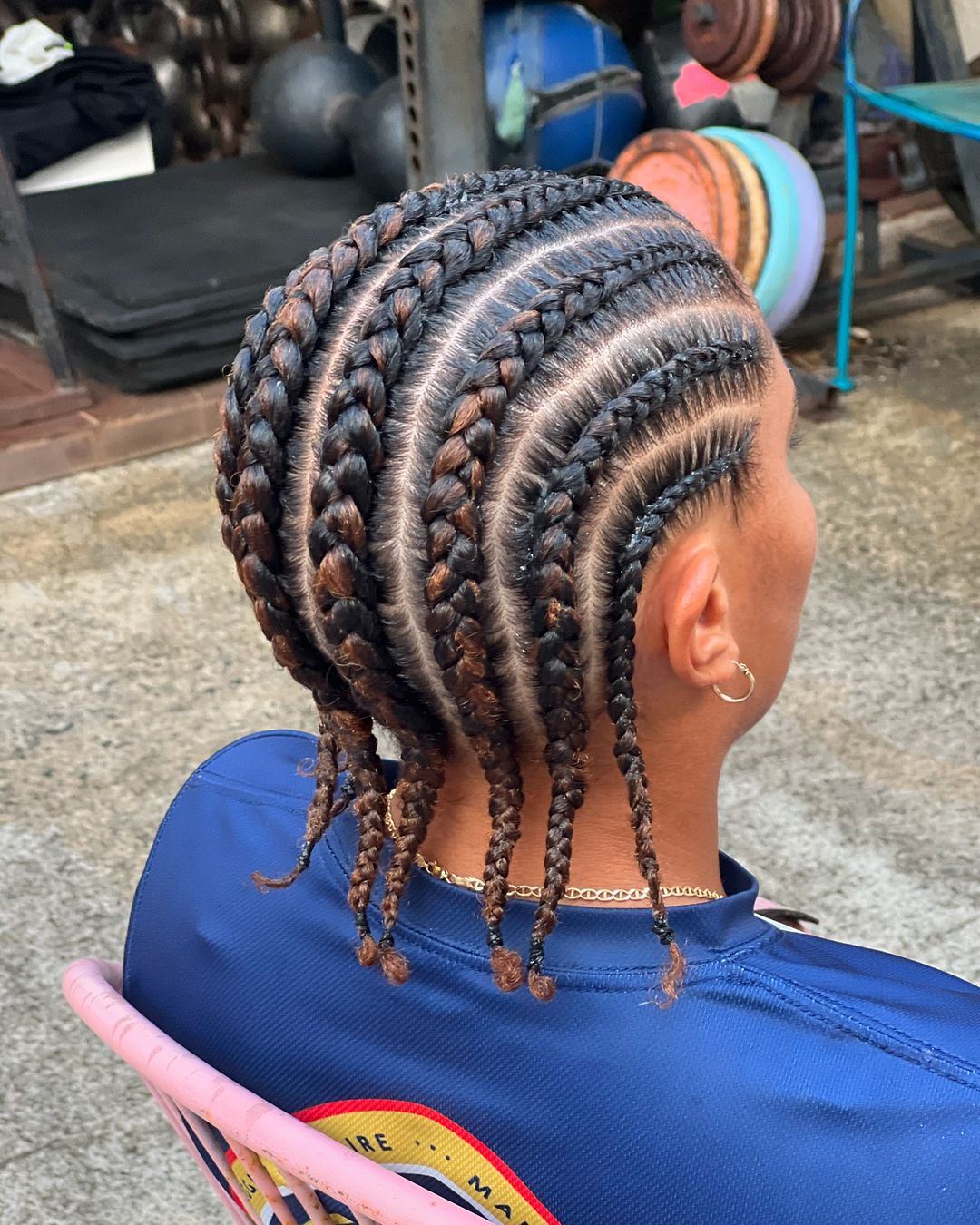 dimensionale cornrows bob cut