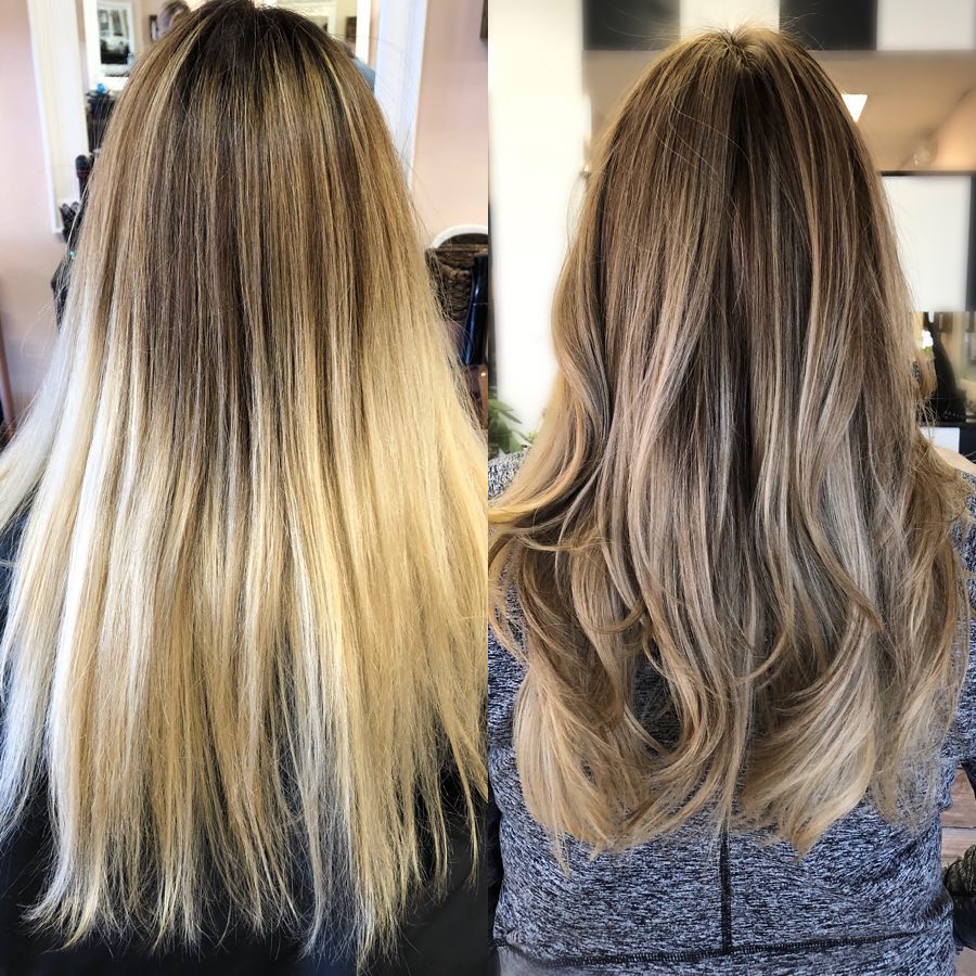 vuile balayage transformatie