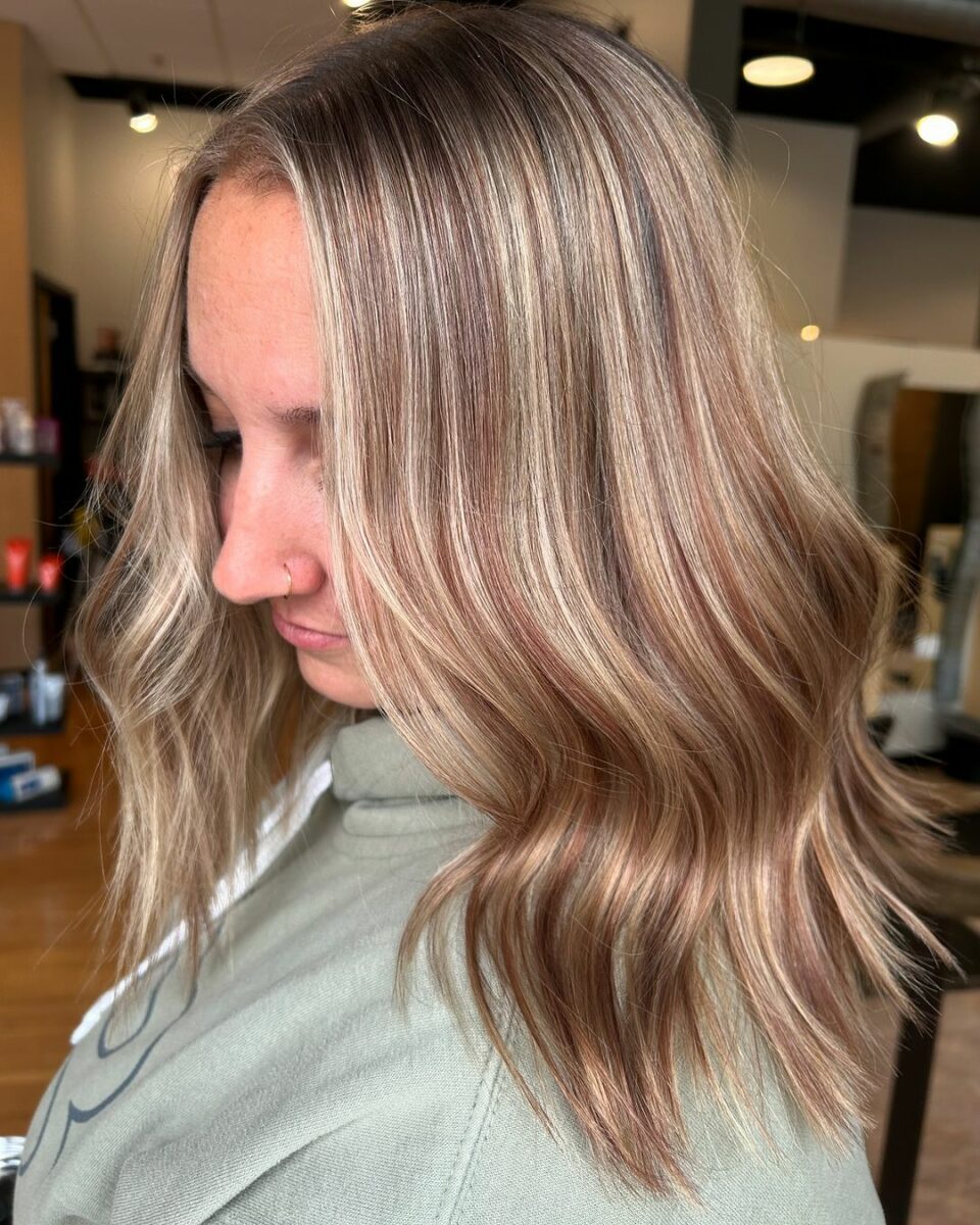 Blonde Hair With Copper Lowlights Is The Hottest Dimensional Style This