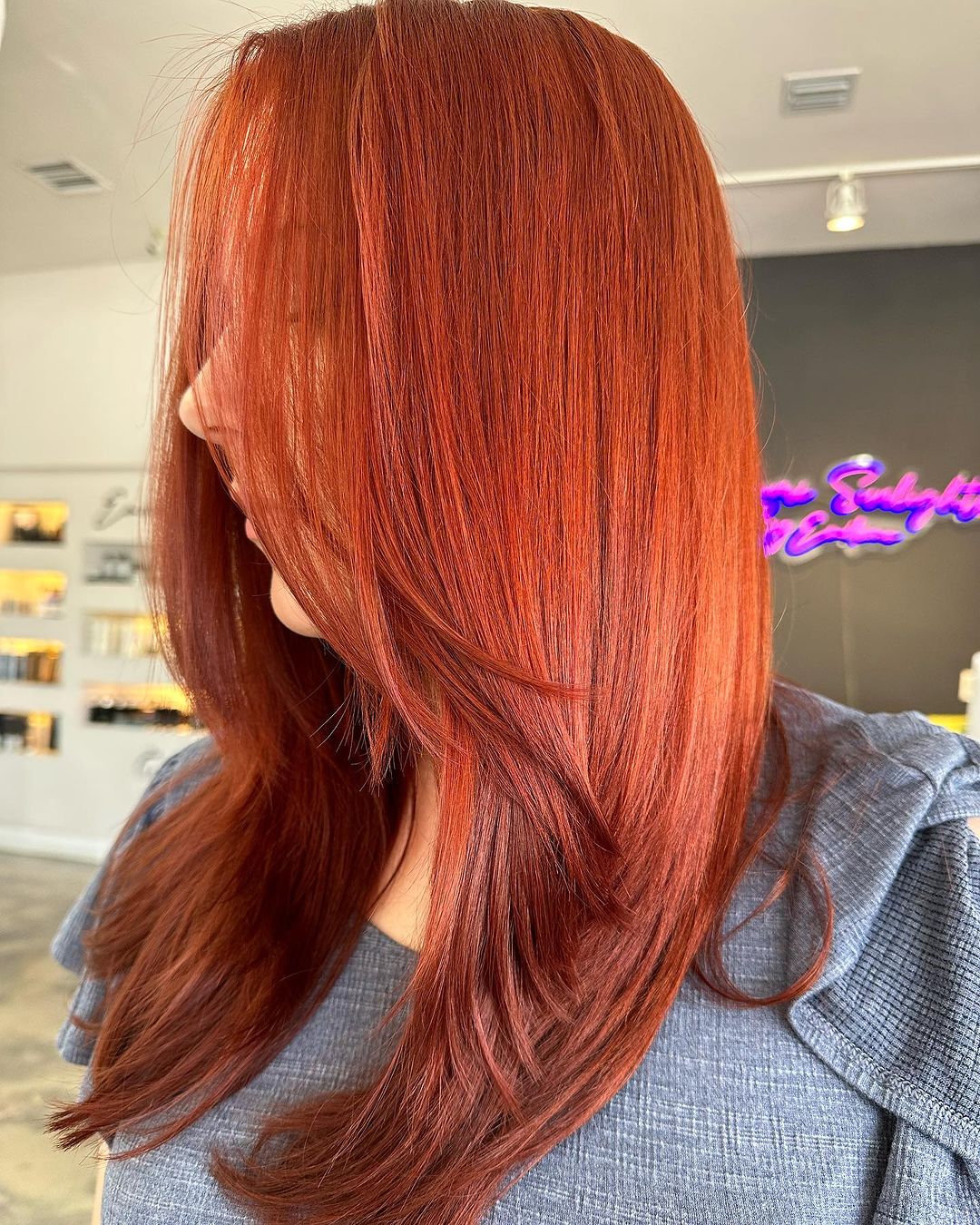 intense ginger copper red